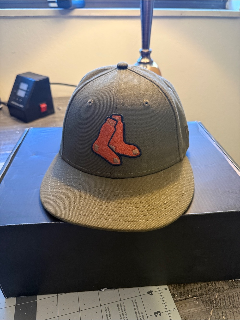New Era Olive Green Boston Red Sox Hat with Orange Logo